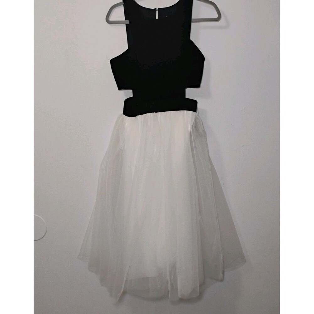 NWT Tutu Dress Cut out  Balletcore Bodycon  Formal  Black Swan Juniors 9/10